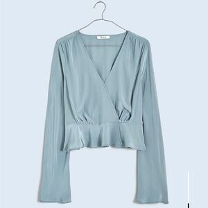 Madewell Bell-Sleeve Wrap Blouse